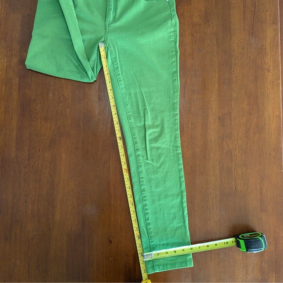 Women's Crown & Ivy Size 2 Skinny Jeans Green Stretch Denim Pants Festival Bold - Picture 7 of 7